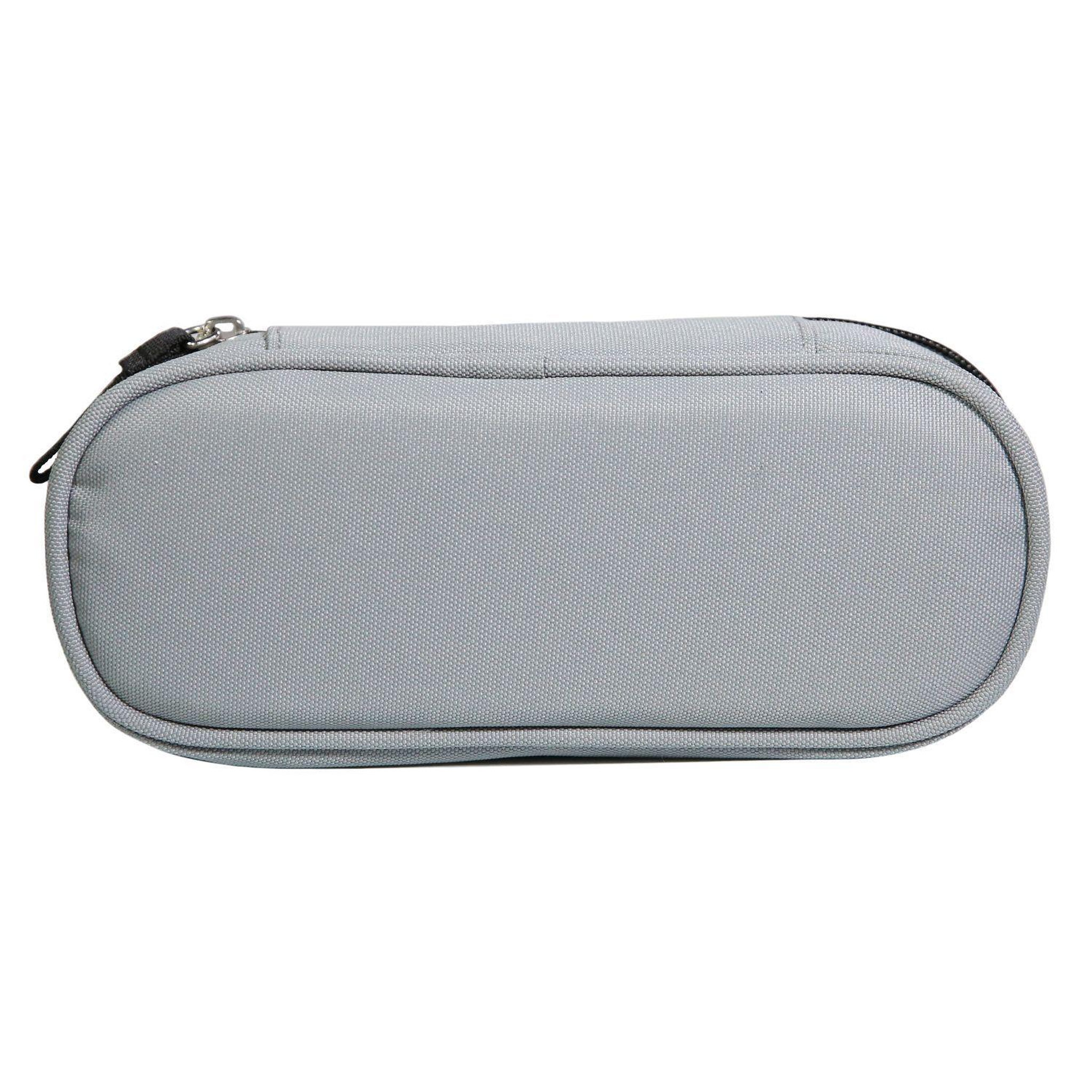 Voir la diapositive 4 : Bagtrotter BAGTROTTER Trousse scolaire ovale Plumier Offshore Grise