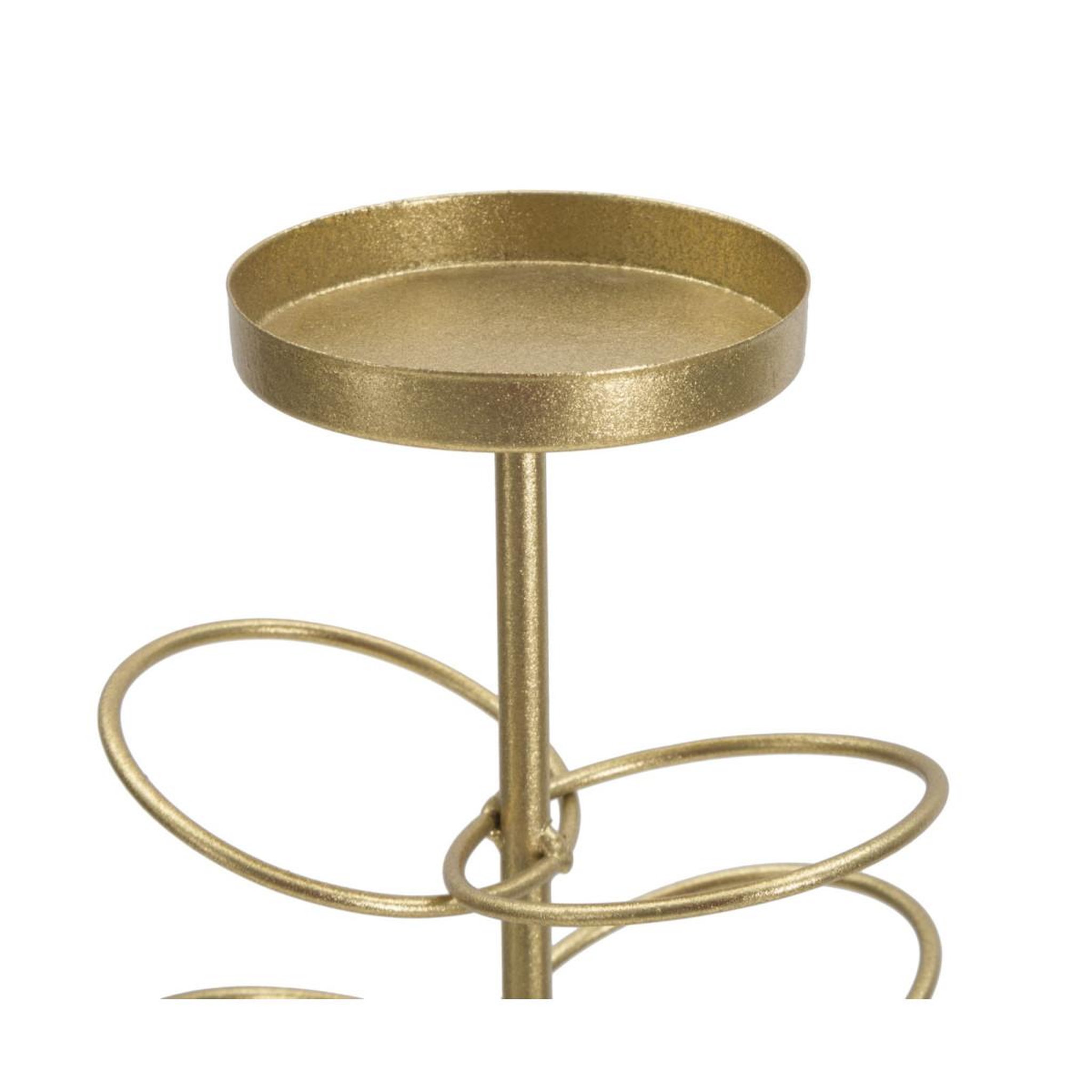 Voir la diapositive 2 : Paris Prix Bougeoir design en métal  rings  46cm or
