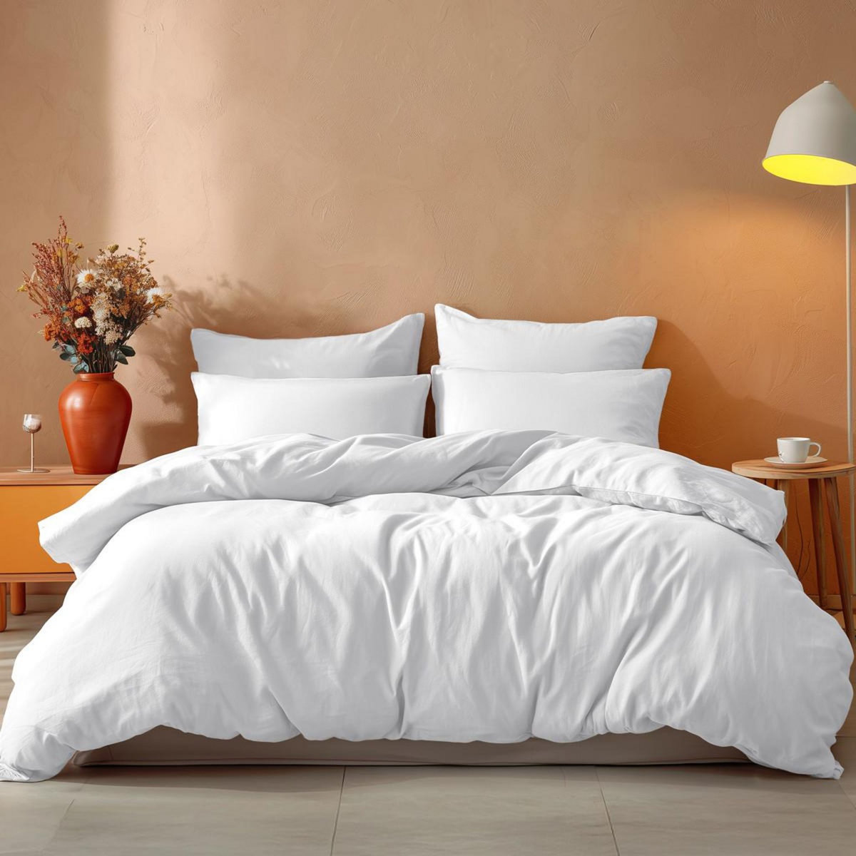 Sensei Maison Parure housse de couette avec 2 taies 50x70 cm en coton STUDIO