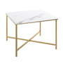 Voir la diapositive 1 : Paris Prix Table Basse Effet Marbre  Alba  60cm Or