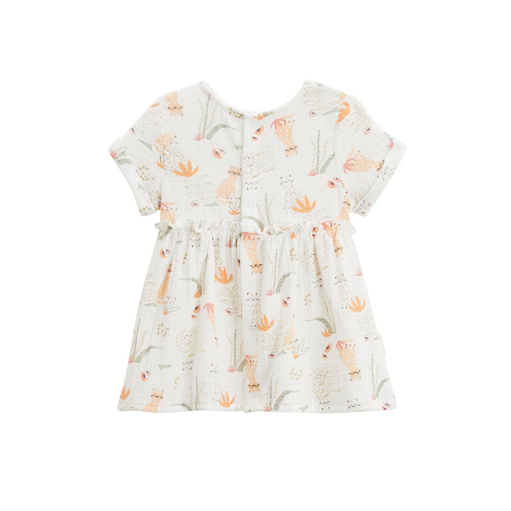 Voir la diapositive 2 : Petit Béguin Robe bébé en gaze de coton Sierra