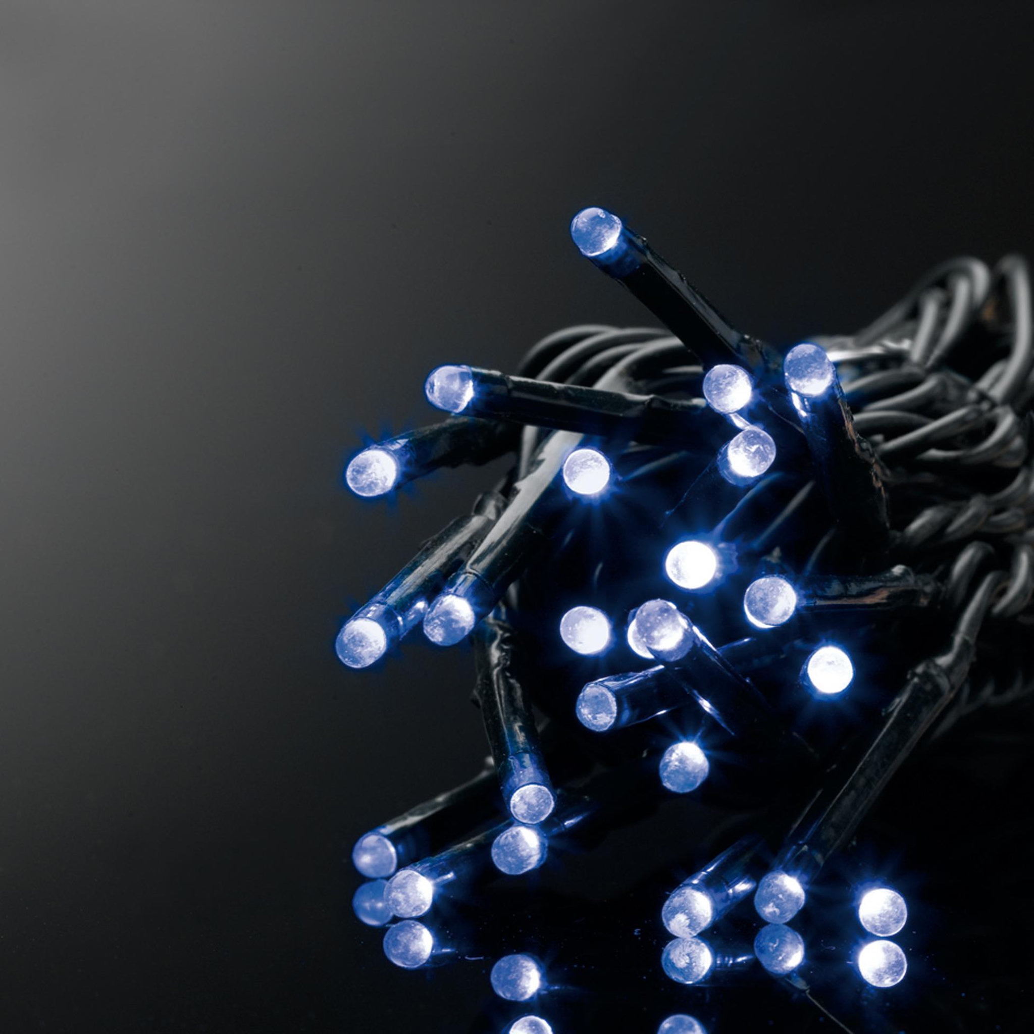 Voir la diapositive 2 : Eden Guirlande exterieur 180 led bleu 20m fil noir