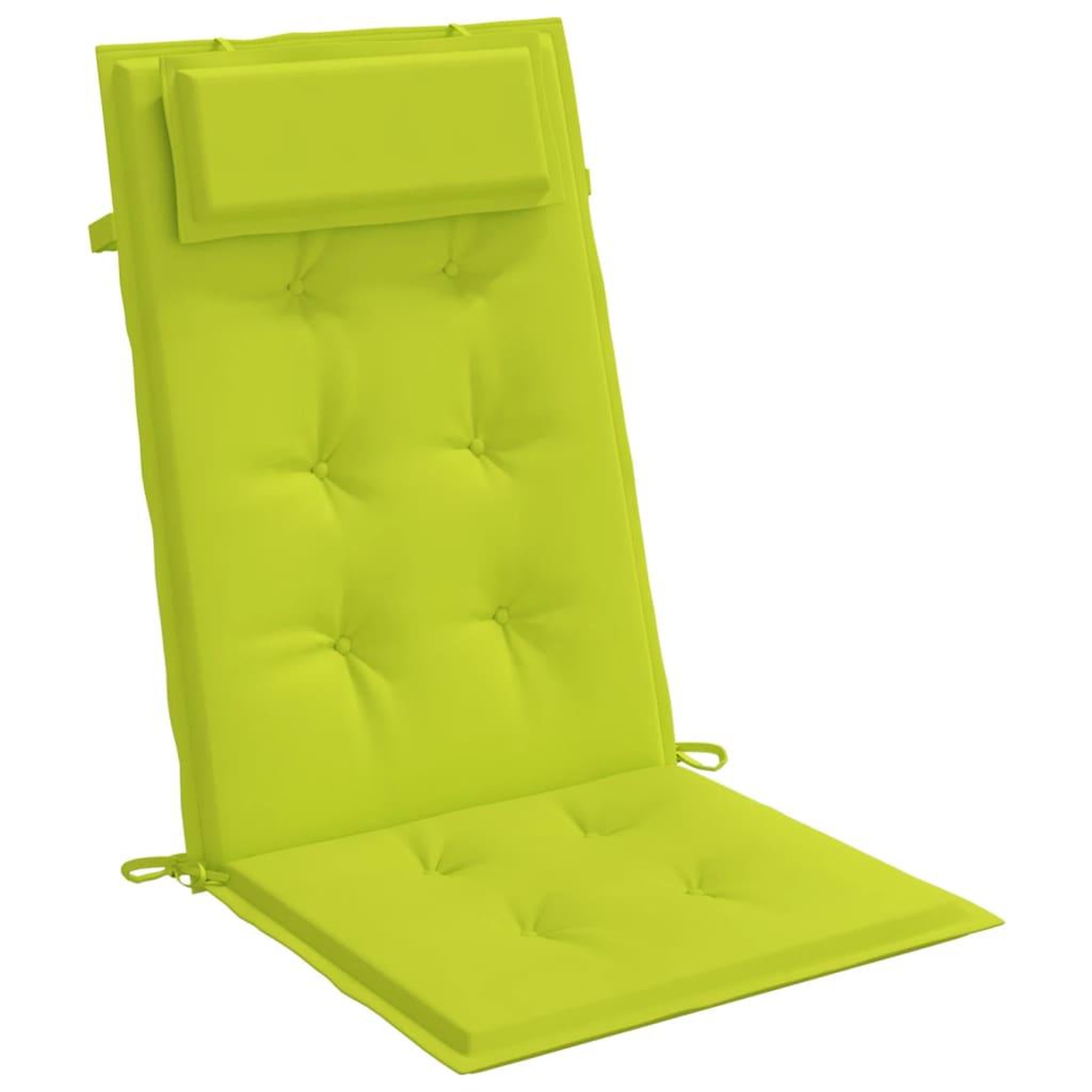 Voir la diapositive 5 : VIDAXL Coussins de chaise a dossier haut lot de 4 vert vif
