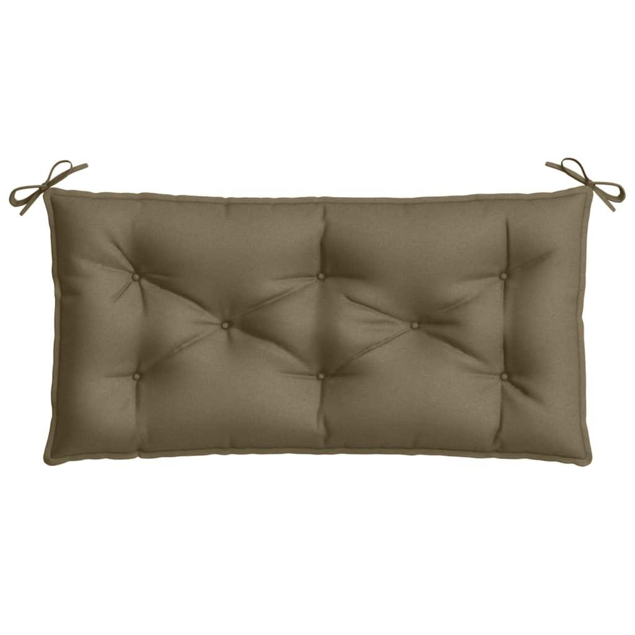 Voir la diapositive 4 : VIDAXL Coussin de banc de jardin taupe melange 100x50x7 cm tissu