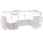 Voir la diapositive 5 : VIDAXL Salon de jardin avec coussins 6pcs melange beige resine tressee
