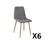 Lot de 6 chaises séjour salle à manger design scandinave KAZIMIR