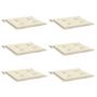 Voir la diapositive 3 : VIDAXL Coussins de chaise jardin lot de 6 creme 50x50x3cm tissu oxford
