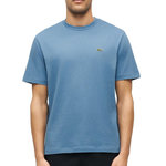 Lacoste T-Shirt Bleu Homme Lacoste Essentiel. Coloris disponibles : Bleu
