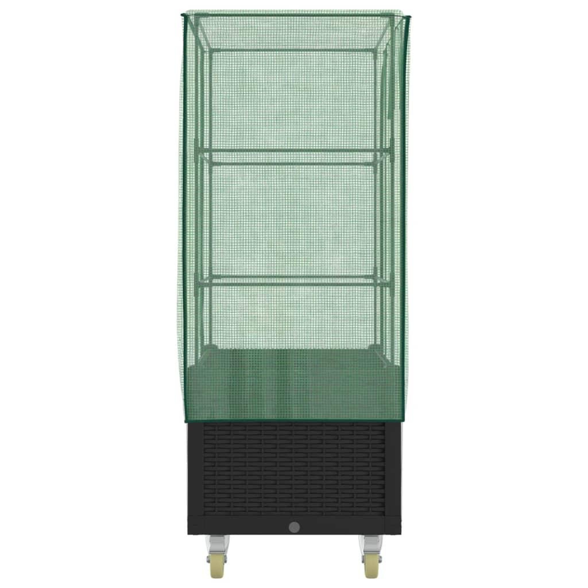 Voir la diapositive 5 : VIDAXL Jardiniere surelevee avec housse et roues aspect rotin