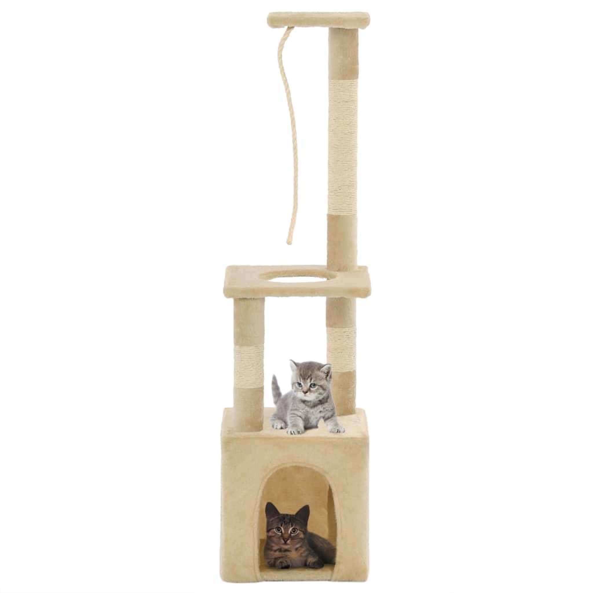 Voir la diapositive 1 : VIDAXL Arbre a chat avec griffoirs en sisal 109 cm Beige