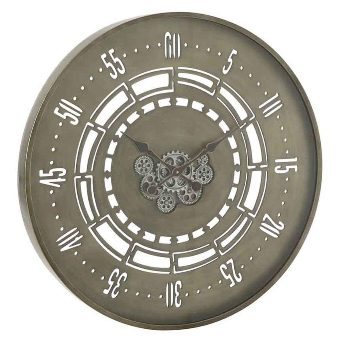 Paris Prix Horloge Murale  Engrenage Secondes  90cm Cuivre