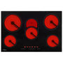 Voir la diapositive 2 : VIDAXL Plaque de cuisson Céramique 5 brûleurs Contrôle tactile 8500 W
