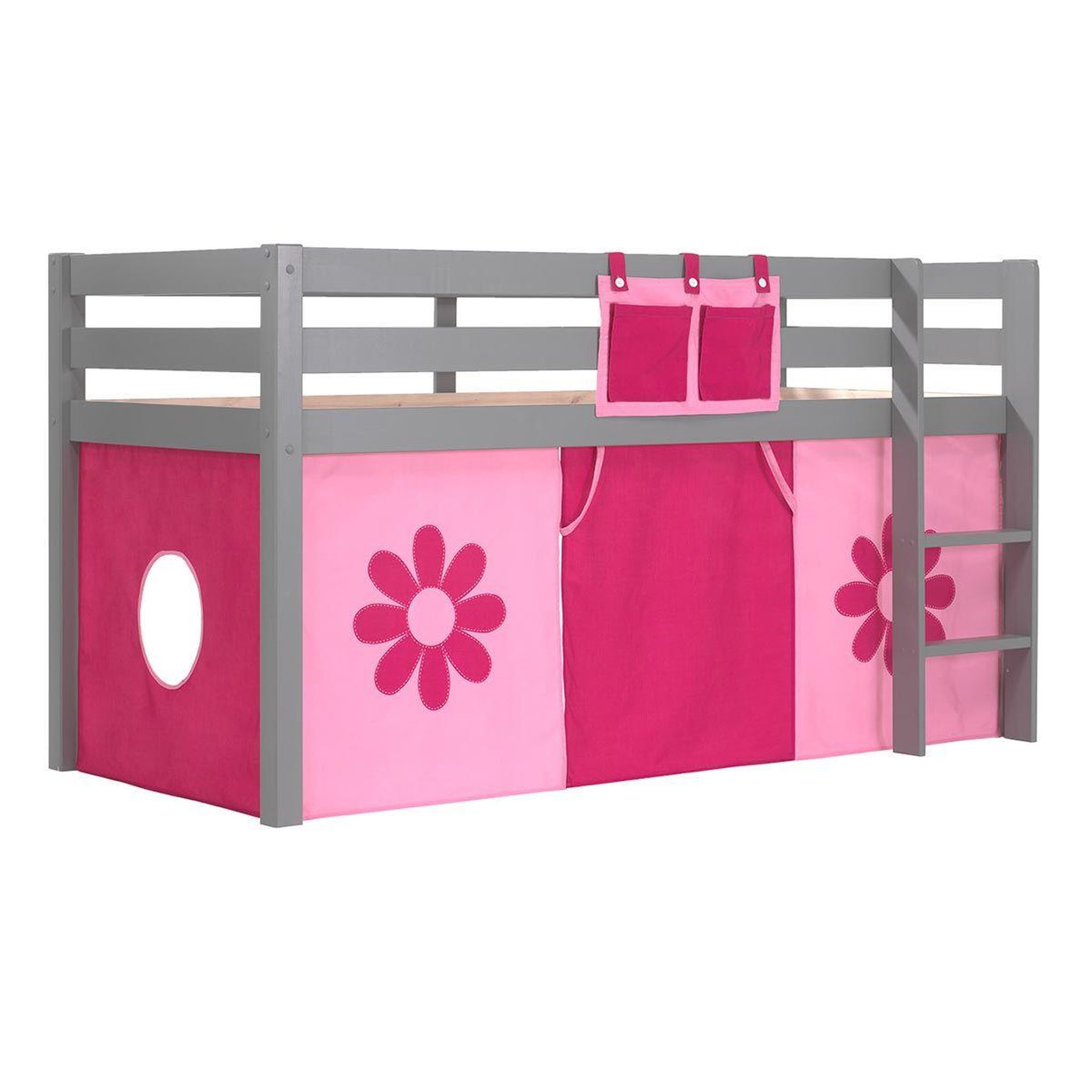 Voir la diapositive 1 : Paris Prix Lit enfant  pino flower  90x200cm gris