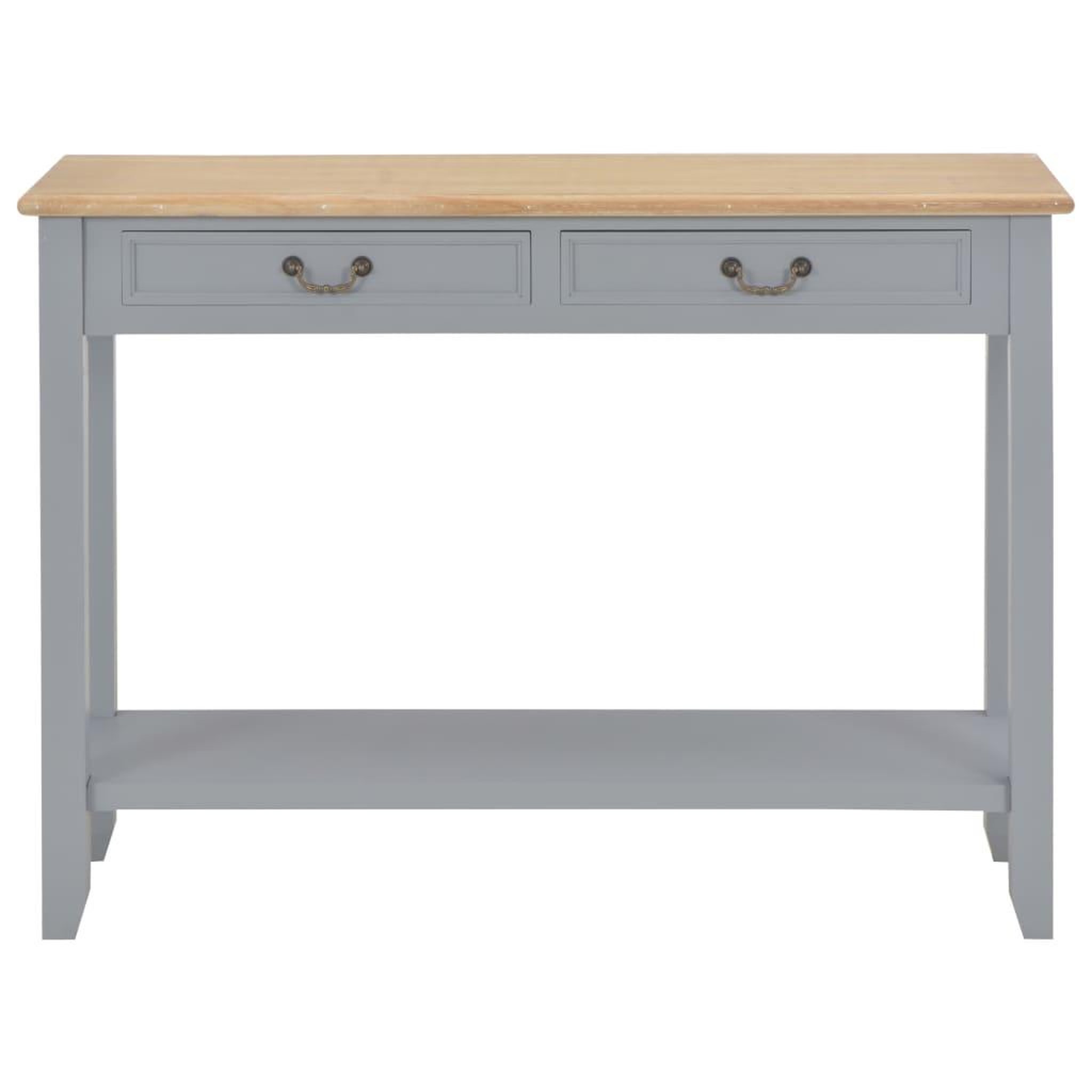 Voir la diapositive 3 : VIDAXL Table console Gris 110x35x80 cm Bois