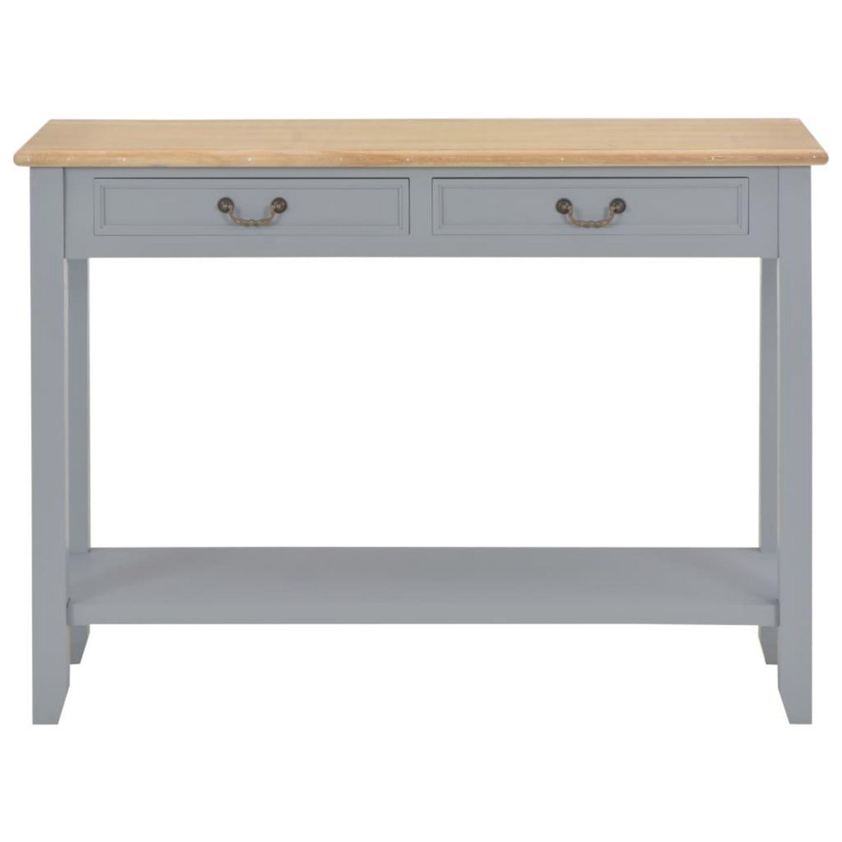 VIDAXL Table console Gris 110x35x80 cm Bois