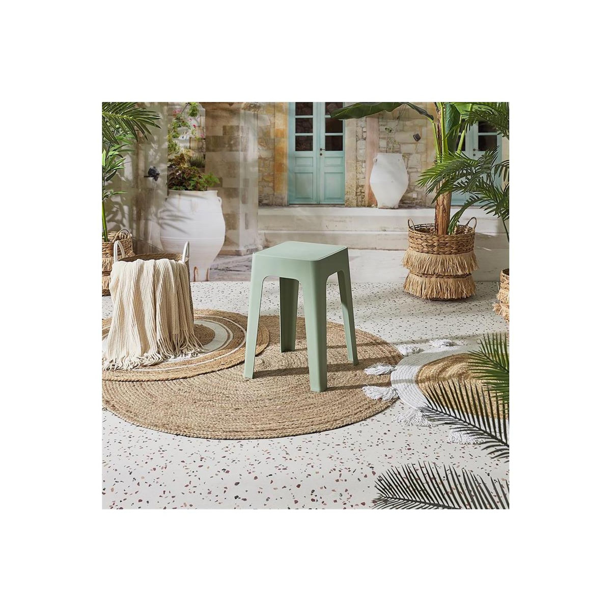 Paris Prix Lot de 6 Tabourets Empilables  Spectra  47cm Vert