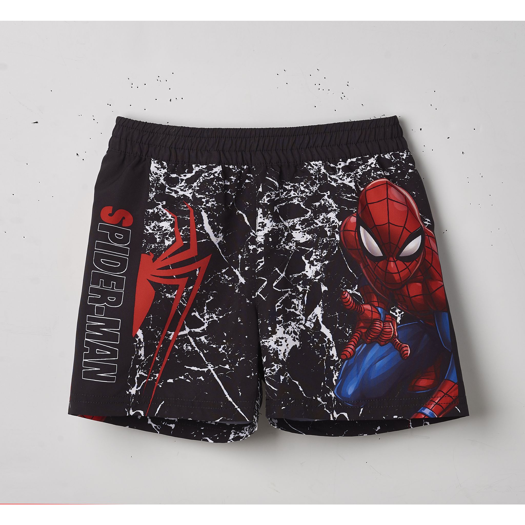 Short De Bain Marvel Spiderman Pour Garçon - Maillot De Bain D'été Boxer - Tailles 3 à 8 Ans - Bleu