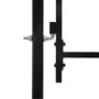 Voir la diapositive 3 : VIDAXL Portillon simple porte avec dessus arque Acier 1x1,2 m Noir