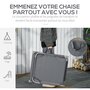 Voir la diapositive 5 : OUTSUNNY Bain de soleil transat pliable dossier réglable multipositions métal et polyester gris
