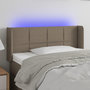 Voir la diapositive 1 : VIDAXL Tete de lit a LED Taupe 103x16x78/88 cm Tissu