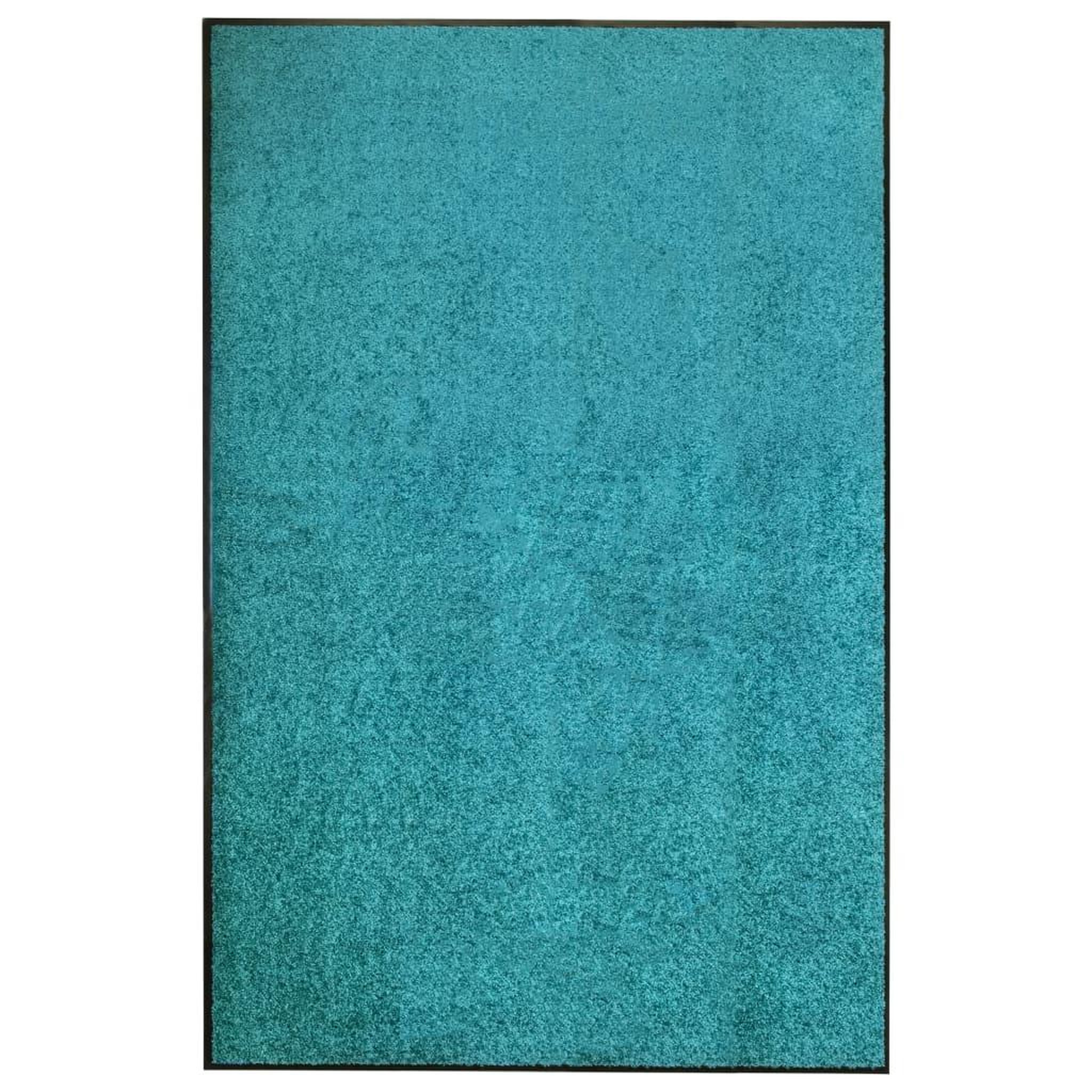 VIDAXL Paillasson lavable Cyan 120x180 cm