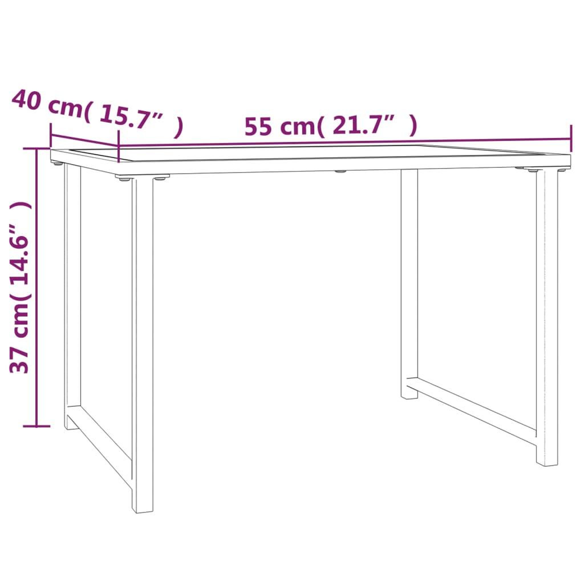 Voir la diapositive 6 : VIDAXL Table de jardin anthracite 55x40x37 cm acier
