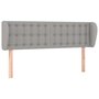 Voir la diapositive 2 : VIDAXL Tete de lit avec oreilles Gris clair 147x23x78/88 cm Tissu
