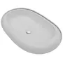 VIDAXL Lavabo en forme ovale Ceramique 63 x 42 cm Blanc