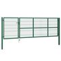 Voir la diapositive 2 : VIDAXL Portail de cloture de jardin avec poteaux 350x100 cm Acier Vert