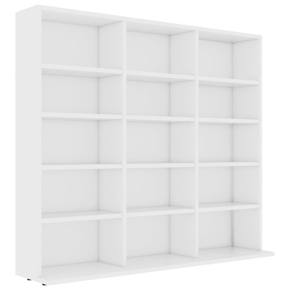 VIDAXL Armoire a CD Blanc 102x23x89,5 cm Bois d'ingenierie