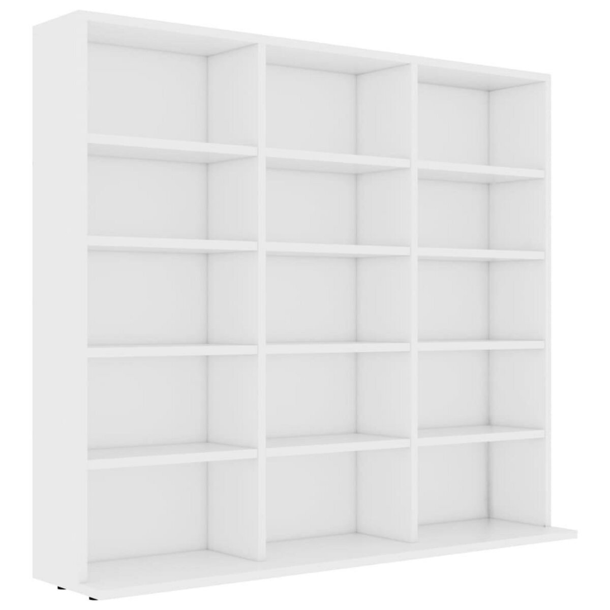 VIDAXL Armoire a CD Blanc 102x23x89,5 cm Bois d'ingenierie
