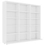 Voir la diapositive 2 : VIDAXL Armoire a CD Blanc 102x23x89,5 cm Bois d'ingenierie
