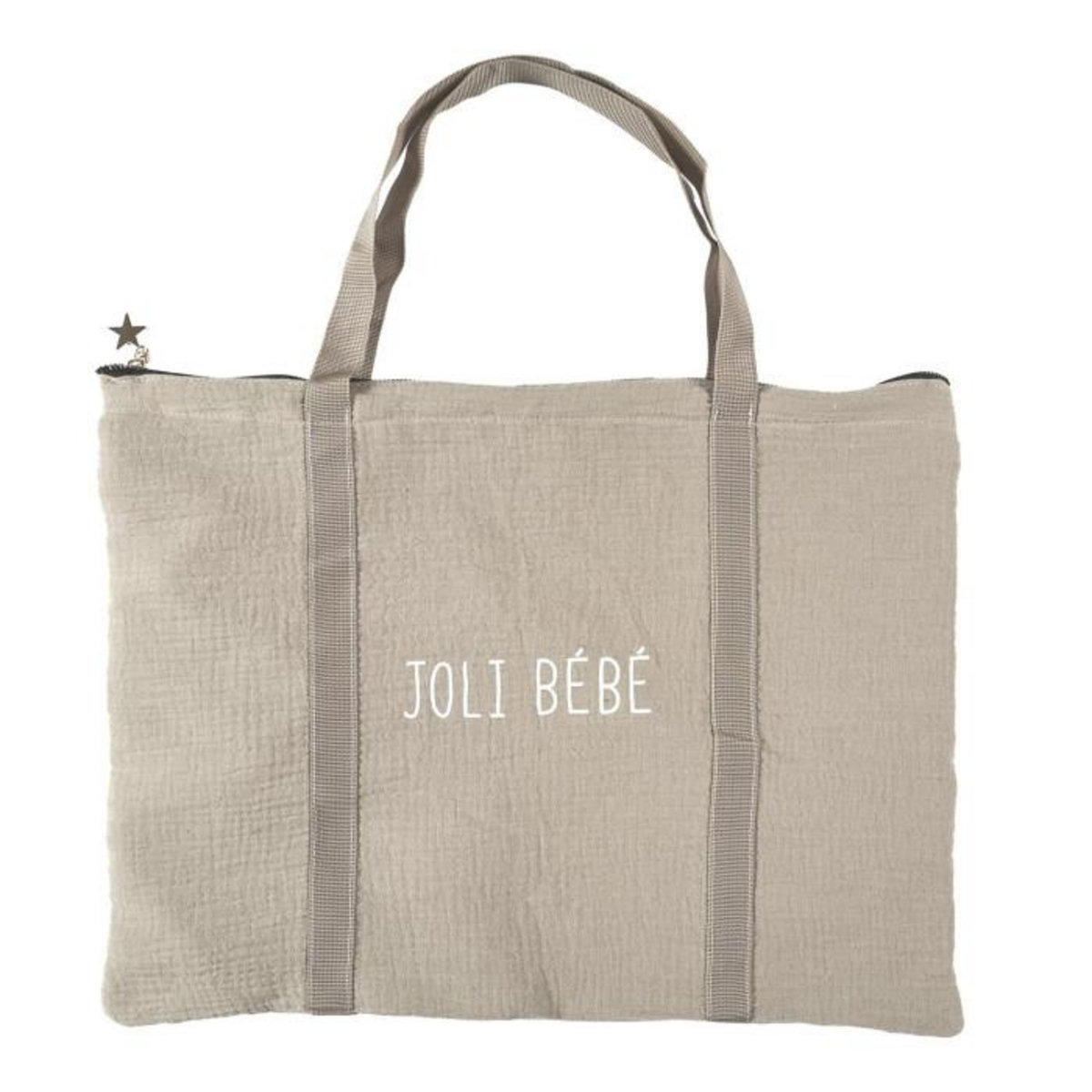 Paris Prix Tote Bag en Coton  Joli Bébé  50cm Taupe