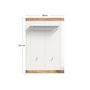 Voir la diapositive 5 : BEST MOBILIER Coventry - porte-manteau - blanc et bois - 80x114 cm