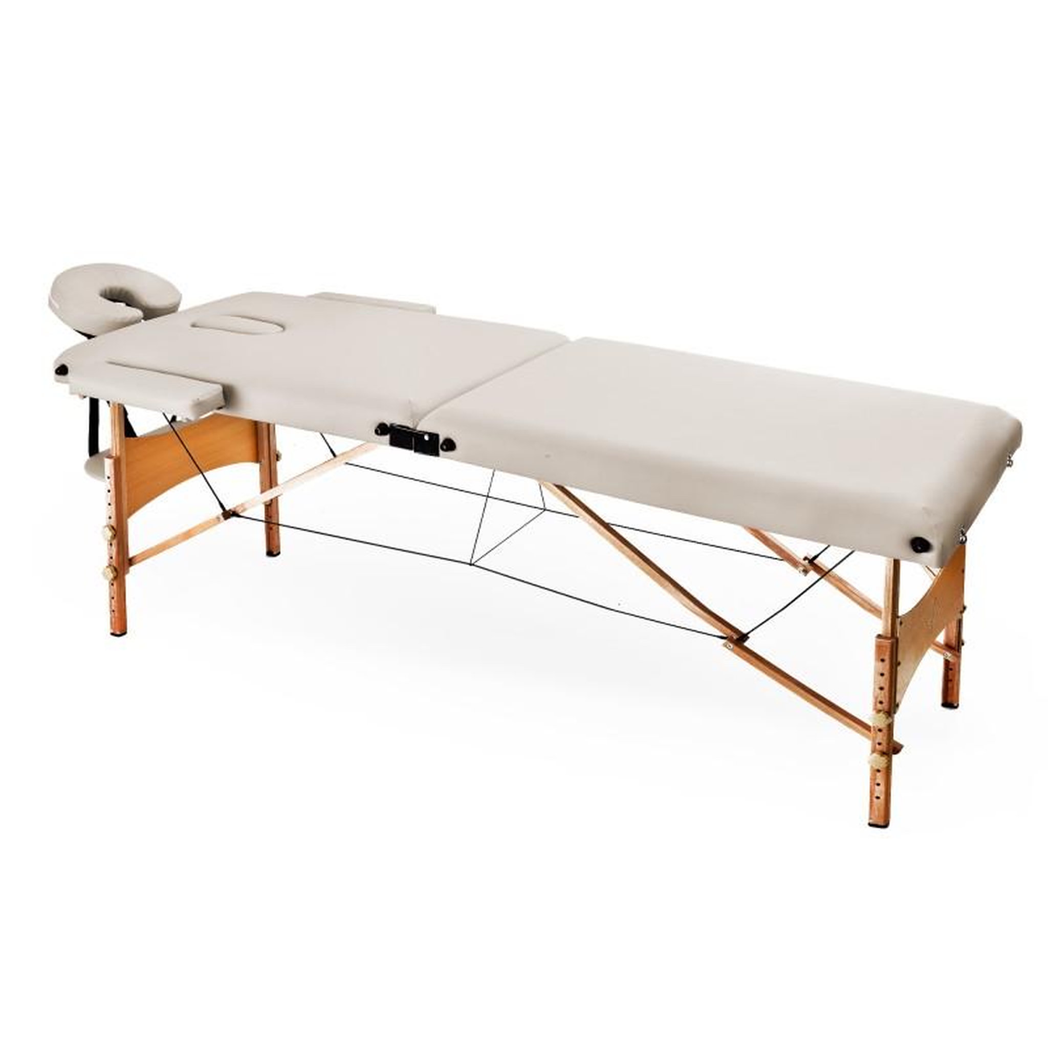 Voir la diapositive 5 : YOGHI Yoghi - tdm102 cream - table de massage pliante 2 zones - bois de hêtre - dossier réglable - housse de transport incluse