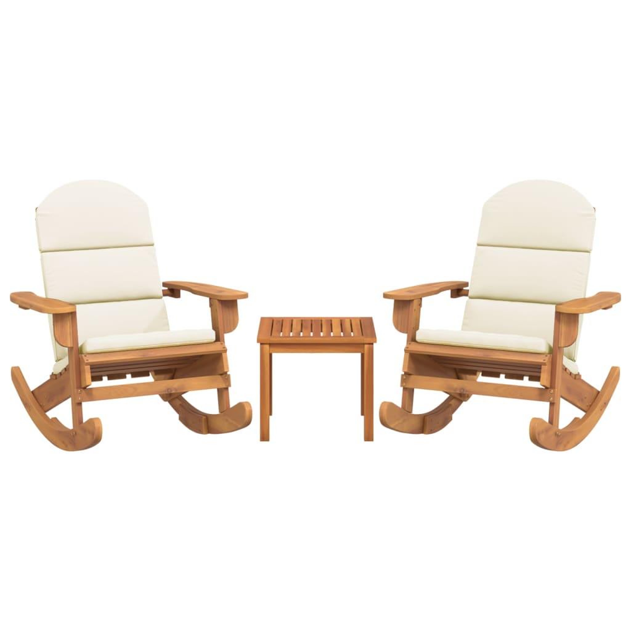 Voir la diapositive 3 : VIDAXL Ensemble de salon de jardin Adirondack 3 pcs bois acacia solide