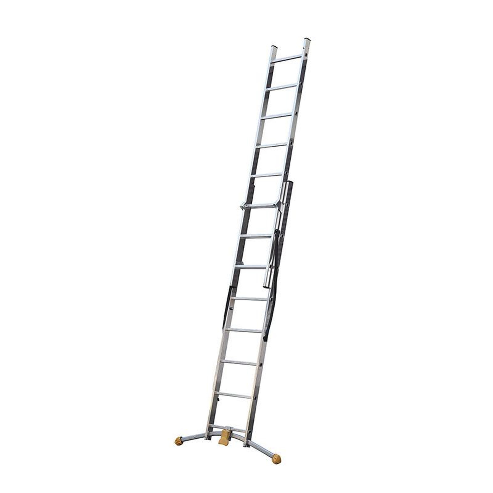 Voir la diapositive 4 : HAILO Echelle transformable 2 plans 2x8 échelons 3,5m/4,4m en aluminium Hailo HobbyLot