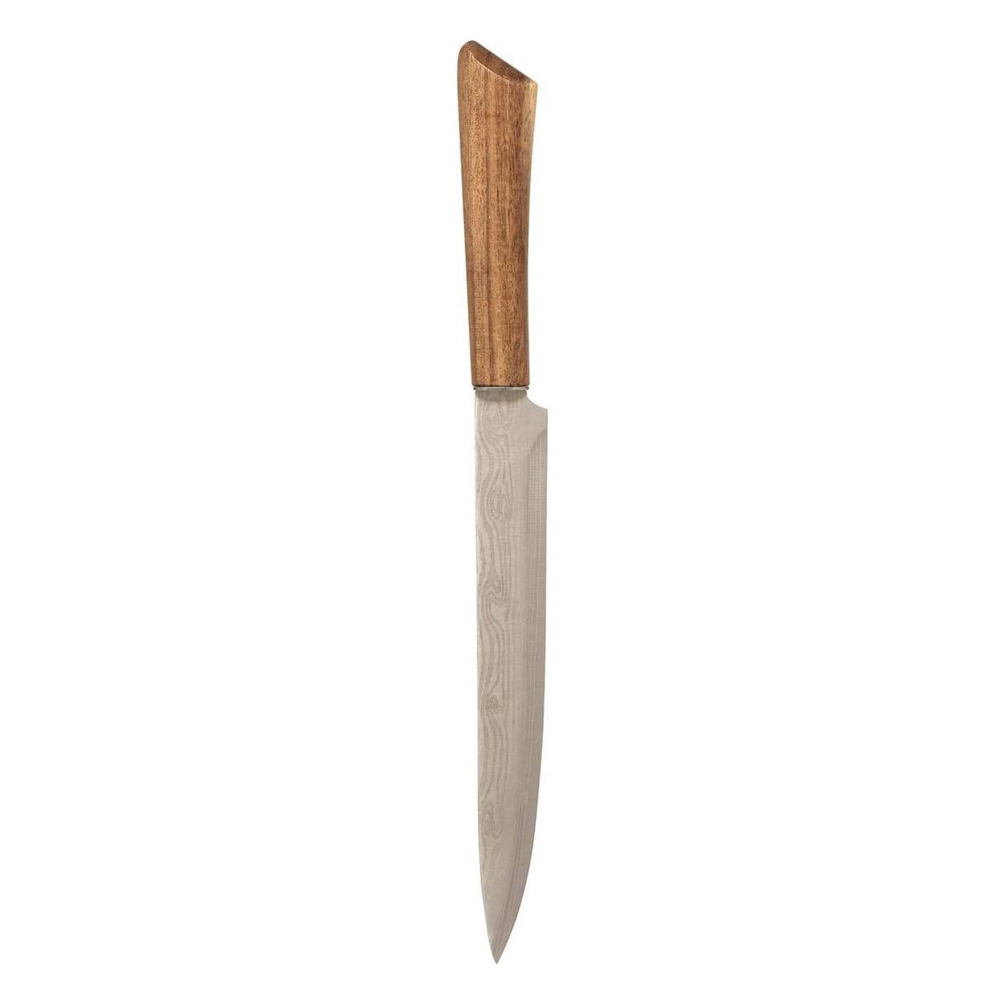 Voir la diapositive 2 : FIVE Bloc 5 couteaux en bois  acacia  36cm marron
