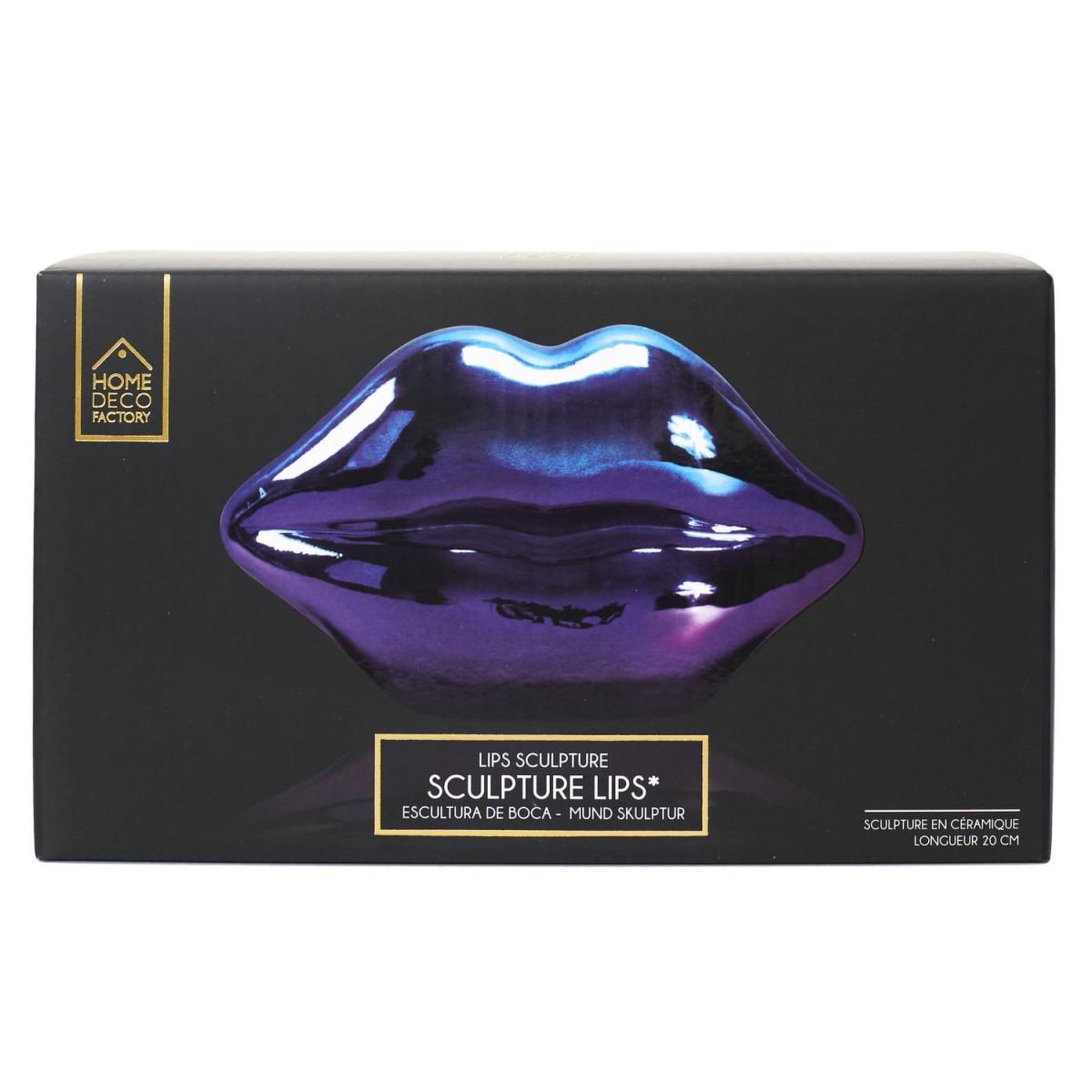 Voir la diapositive 5 : The Home Deco Factory Décoration à poser bouche  electroplate  19cm multicolore