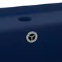VIDAXL Lavabo carre a trop-plein Bleu fonce mat 41x41 cm Ceramique