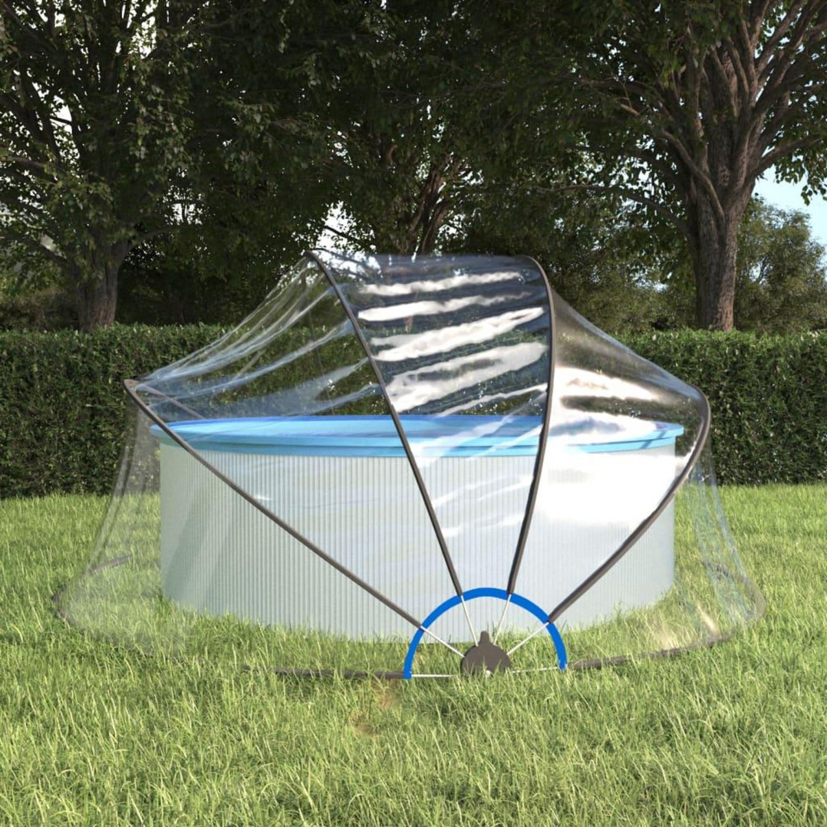 VIDAXL Dome de piscine rond 315x158 cm PVC