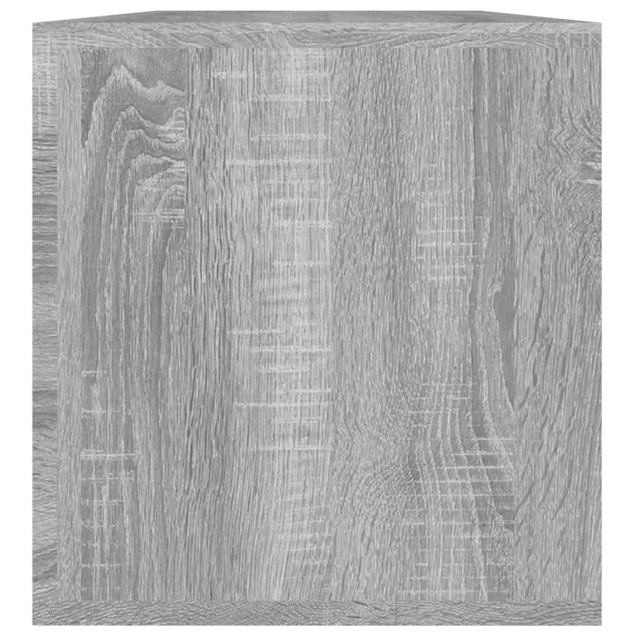 Voir la diapositive 4 : VIDAXL Boîte de rangement a disques vinyle Sonoma gris 71x34x36 cm