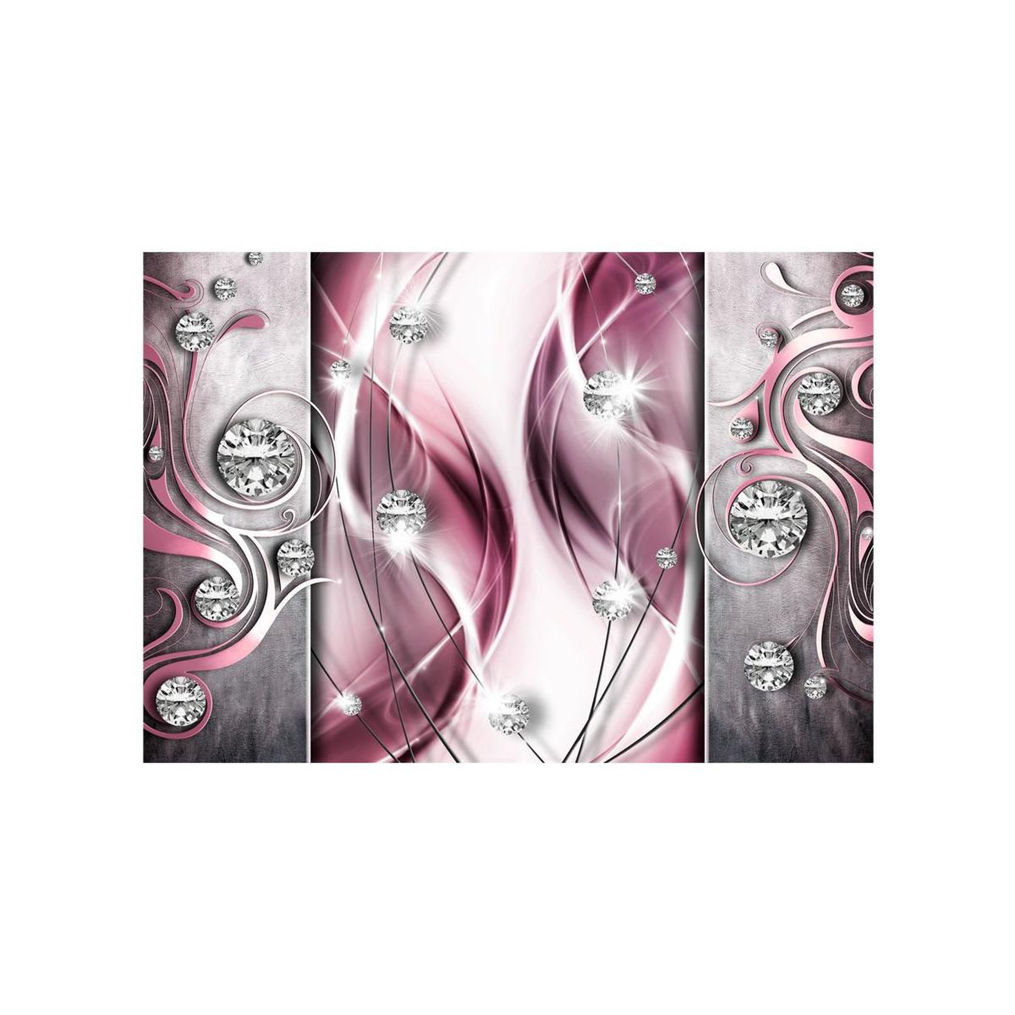 Voir la diapositive 2 : Paris Prix Papier peint  pink & diamonds