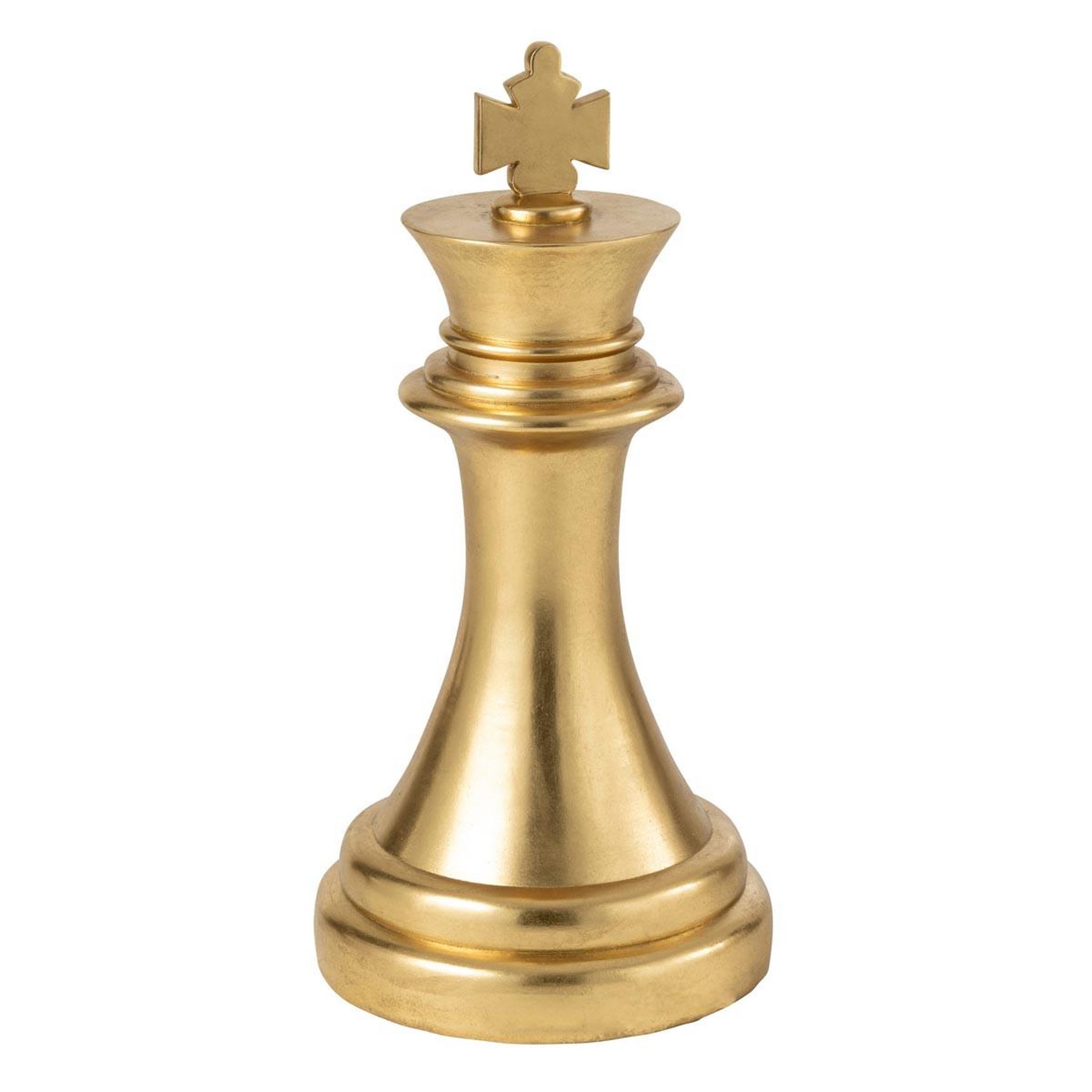 J-LINE Pièce d'échec déco  roi  70cm doré