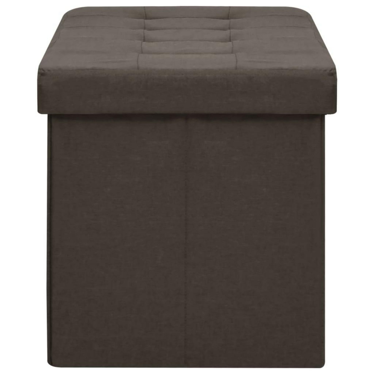 VIDAXL Banc de rangement pliable Marron fonce Faux lin