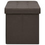 Voir la diapositive 4 : VIDAXL Banc de rangement pliable Marron fonce Faux lin