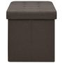 Voir la diapositive 4 : VIDAXL Banc de rangement pliable Marron fonce Faux lin