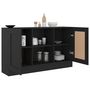 Voir la diapositive 4 : VIDAXL Buffet Noir 120x30,5x70 cm Bois d'ingenierie