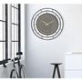 Voir la diapositive 4 : Paris Prix Horloge Murale en Verre  Fashion  70cm Noir