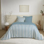 Voir la diapositive 2 : COTON PUR Parure de draps 4 pièces pour lit 160 x 200 cm  Grande largeur  Anatole azur